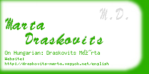 marta draskovits business card